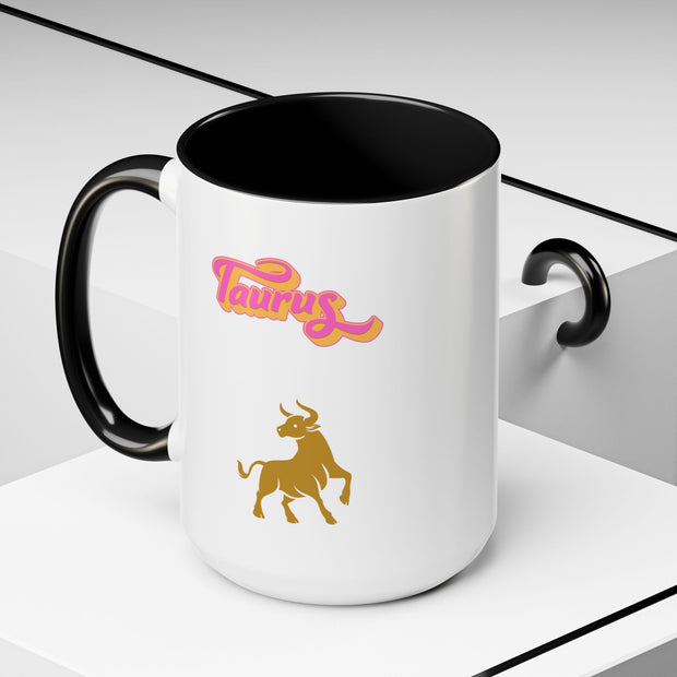 'Taurus' Zodiac Accent Coffee Mug
