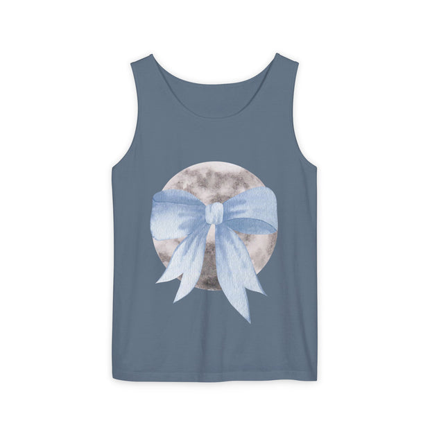 Moon Wrapped In Bow Unisex Tank Top