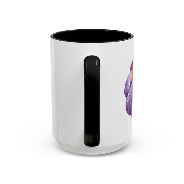 Purple Pumpkin Wrapped In A Bow Accent Coffee Mug