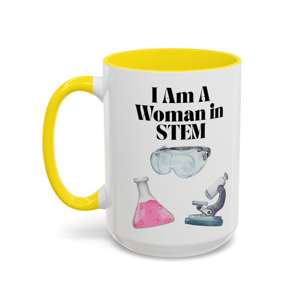 'I Am A Woman In STEM' Scientist Accent Coffee Mug
