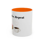'Books, Coffee, Repeat' Accent Coffee Mug