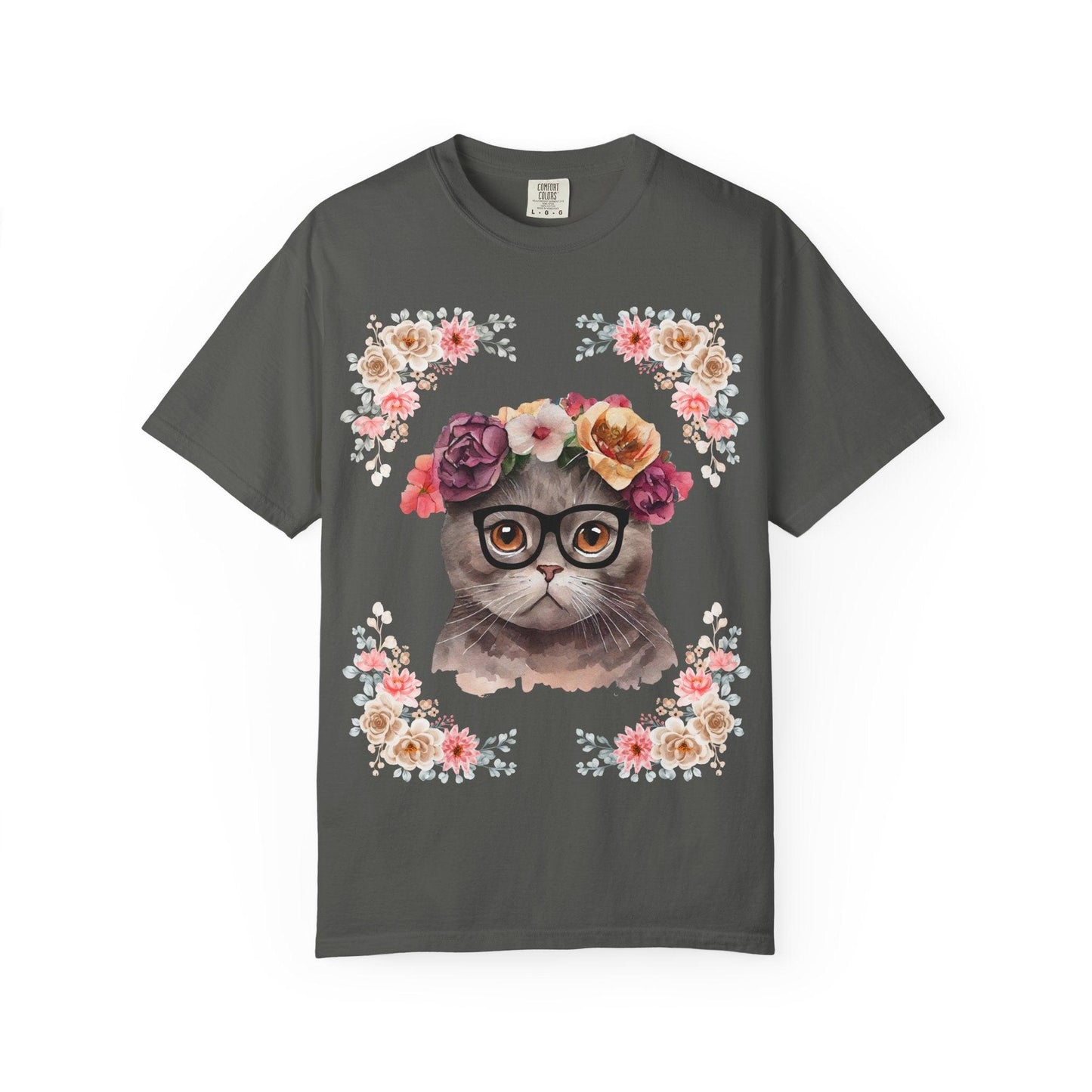 Geeky Goddess Dark Gray Cat Unisex T-Shirt