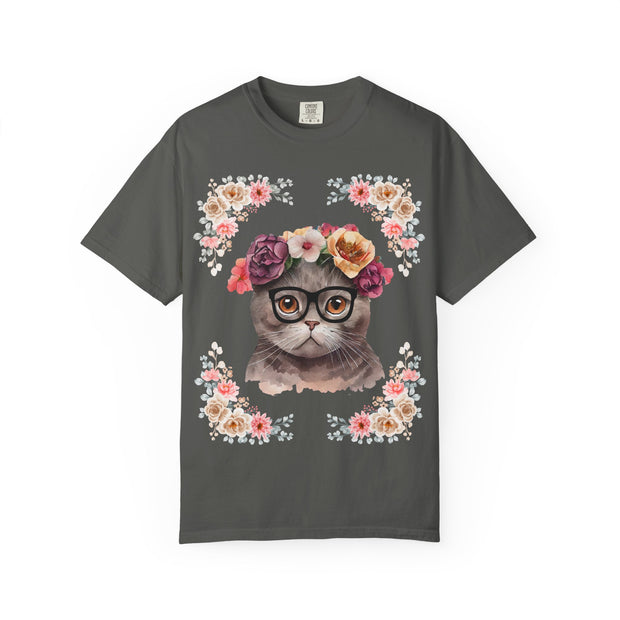 Geeky Goddess Dark Gray Cat Unisex T-Shirt