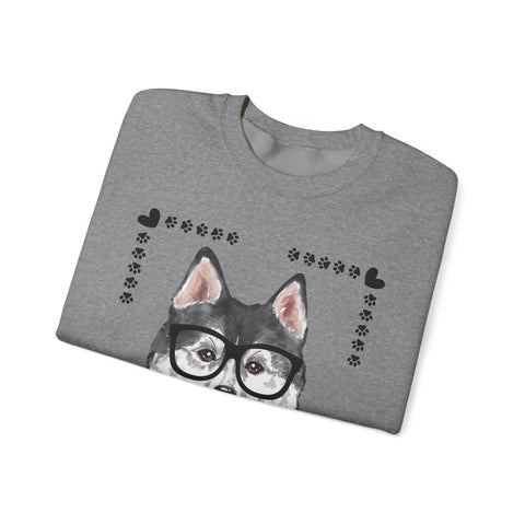 Geeky Good Siberian Husky Unisex Crewneck Sweatshirt