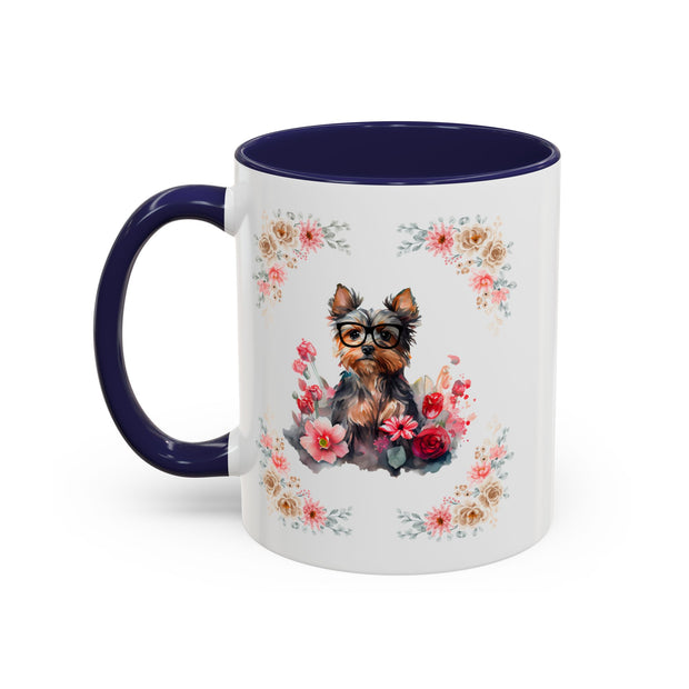 Geeky Goddess Yorkie Accent Coffee Mug