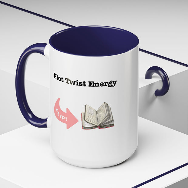 'Plot Twist Energy' Accent Coffee Mug