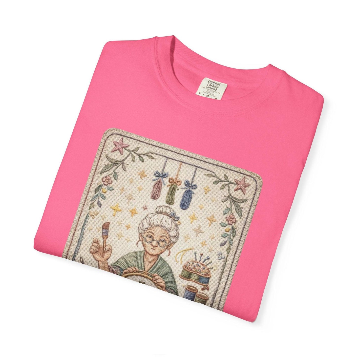 The Crafter Illustration T-Shirt | Vintage Crafting Design, Sewing Embroidery