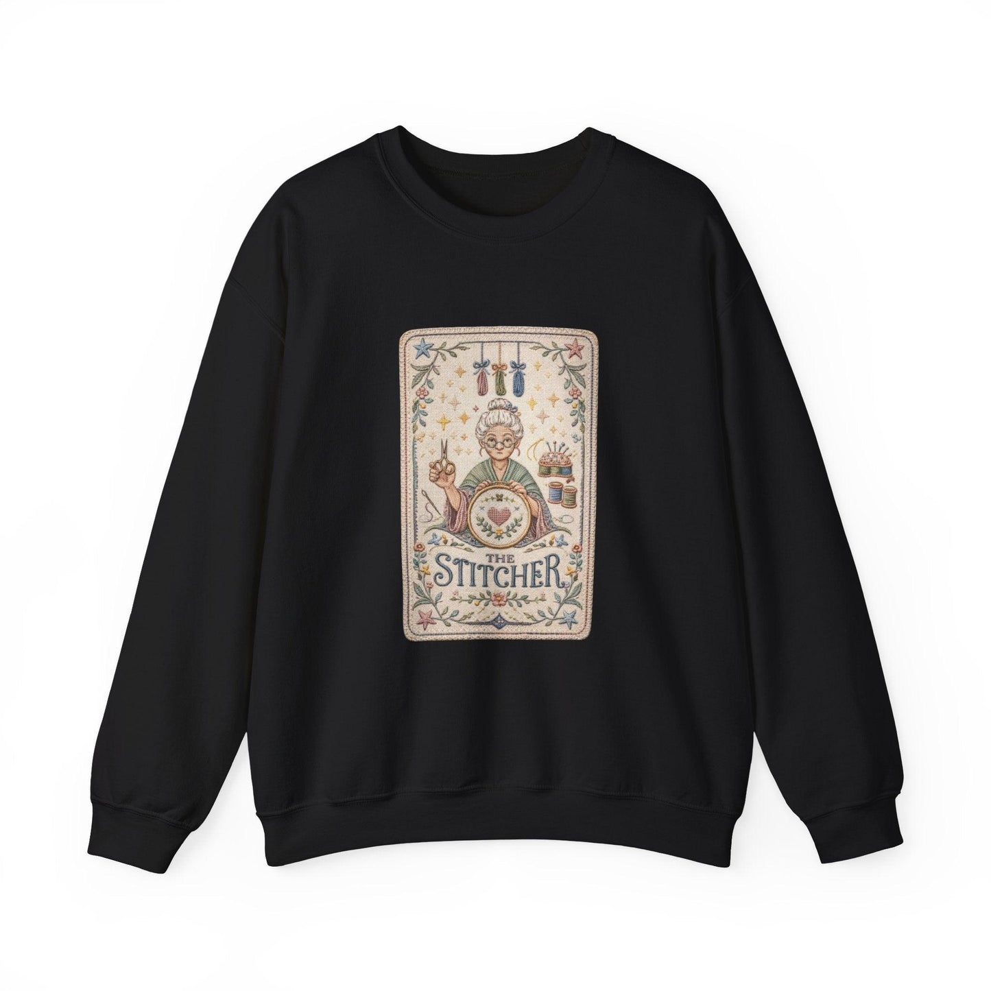 Vintage Embroiderer Illustration Sweatshirt | The Stitcher Crewneck