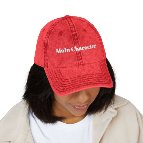 'Main Character' Vintage Embroidered Cap