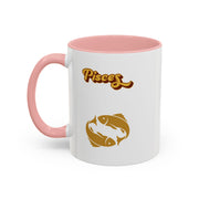 'Pisces' Zodiac Accent Coffee Mug