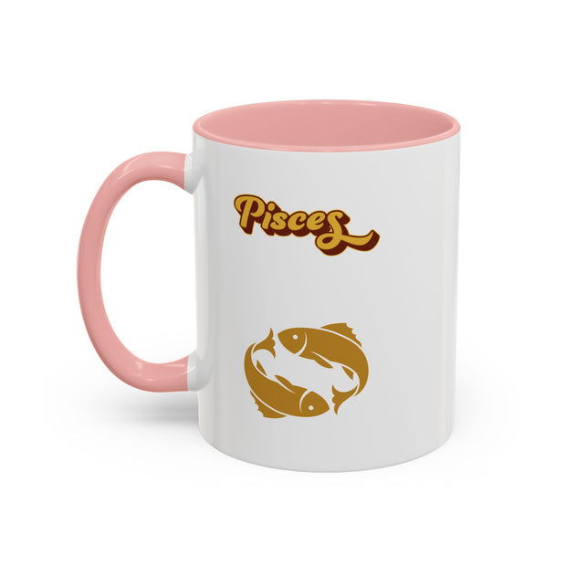 'Pisces' Zodiac Accent Coffee Mug