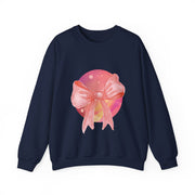 Pink/Yellow Planet Wrapped In A Bow Unisex Crewneck Sweatshirt