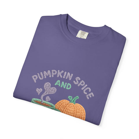 Pumpkin Spice Unisex T-shirt, Cozy Fall Apparel, Perfect for Autumn Festivals, Casual Everyday Wear, Halloween and Thanksgiving