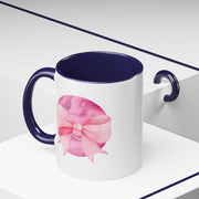 Pink Planet Wrapped In A Bow Accent Coffee Mug