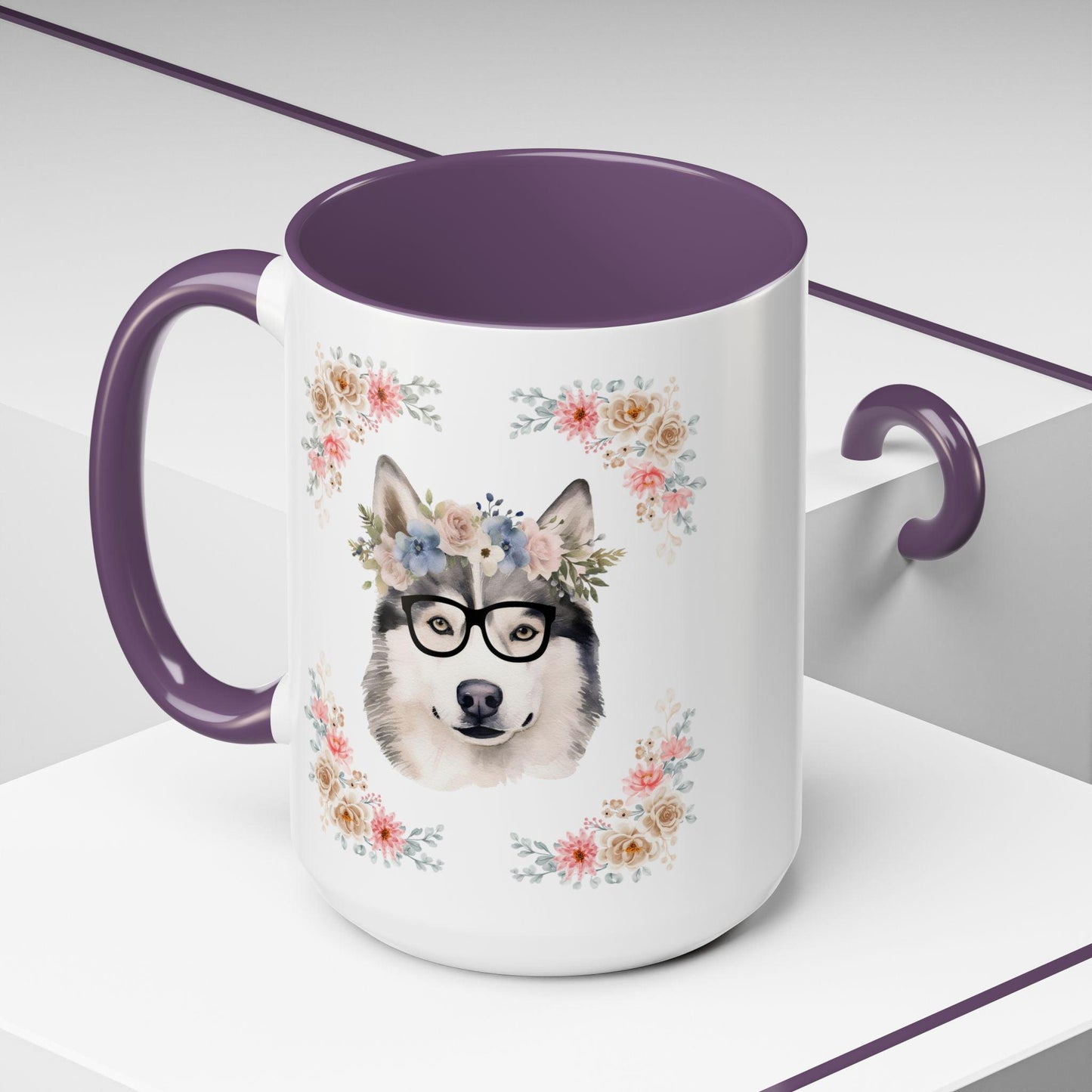 Geeky Goddess Siberian Husky Accent Coffee Mug