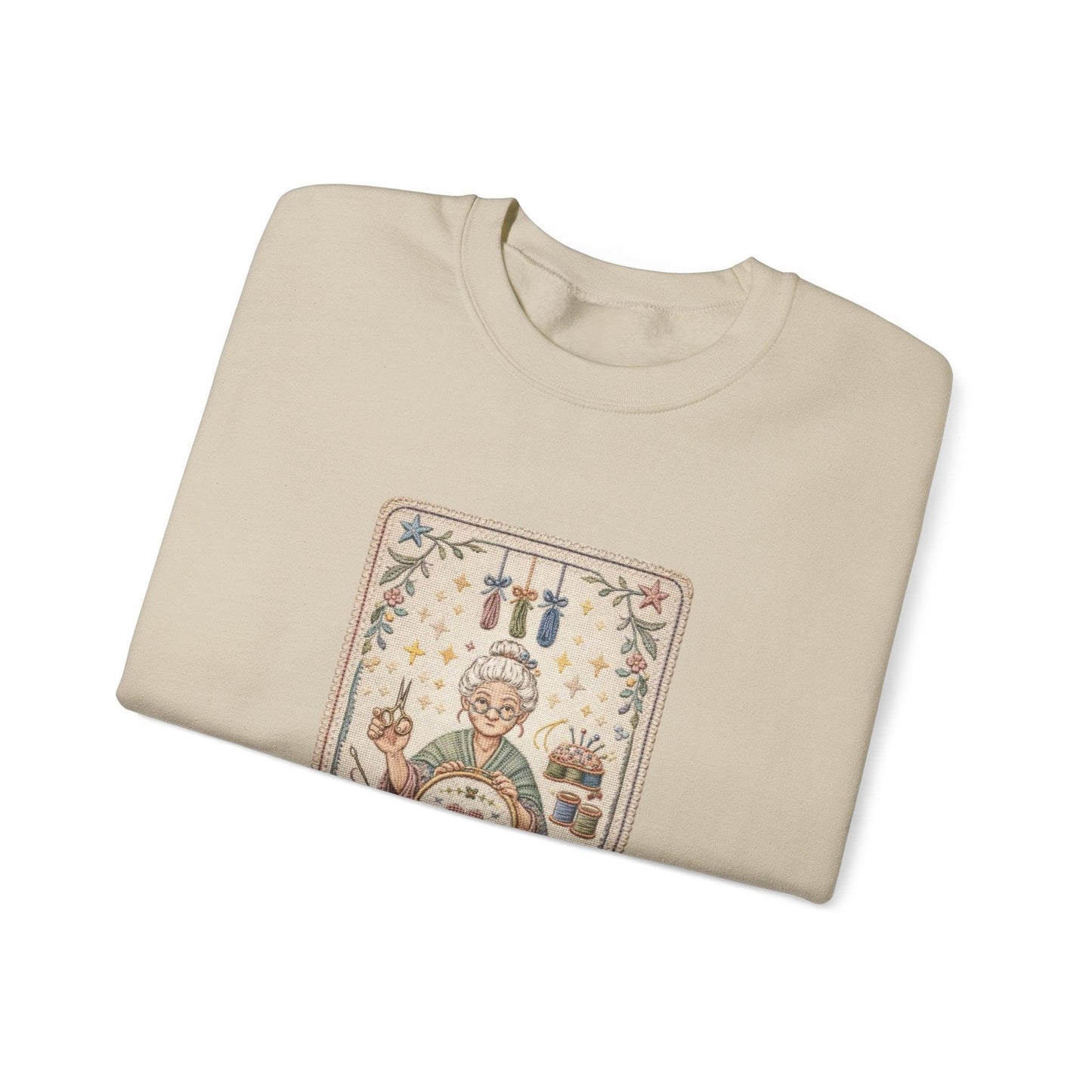 Vintage Embroiderer Illustration Sweatshirt | The Stitcher Crewneck