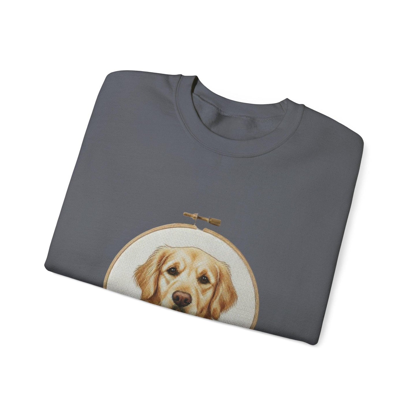 Golden Retriever Sweatshirt, Dog Mom Gift, Vintage Embroidery Style Pet Lover Crewneck