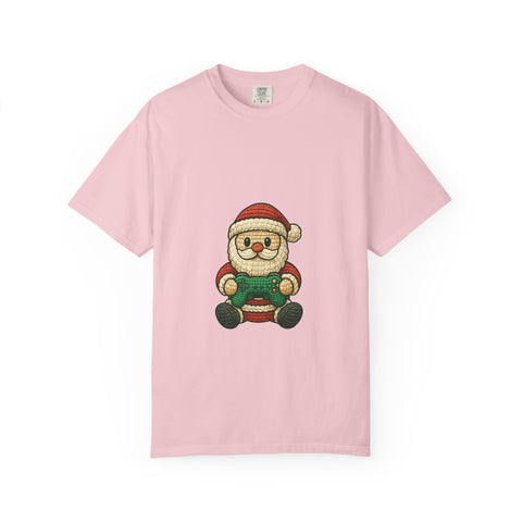 Festive Santa Gaming T-Shirt, Unisex Holiday Tee, Funny Christmas Shirt, Gamer Gift, Cute Santa Design