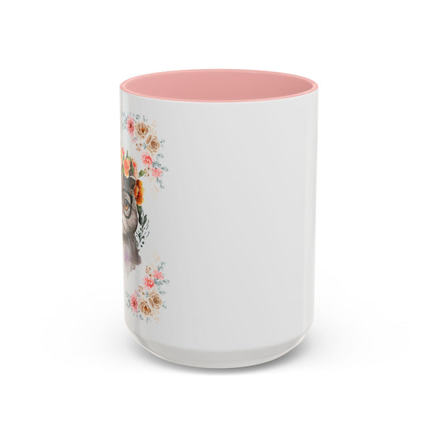 Geeky Goddess Gray Cat Accent Coffee Mug
