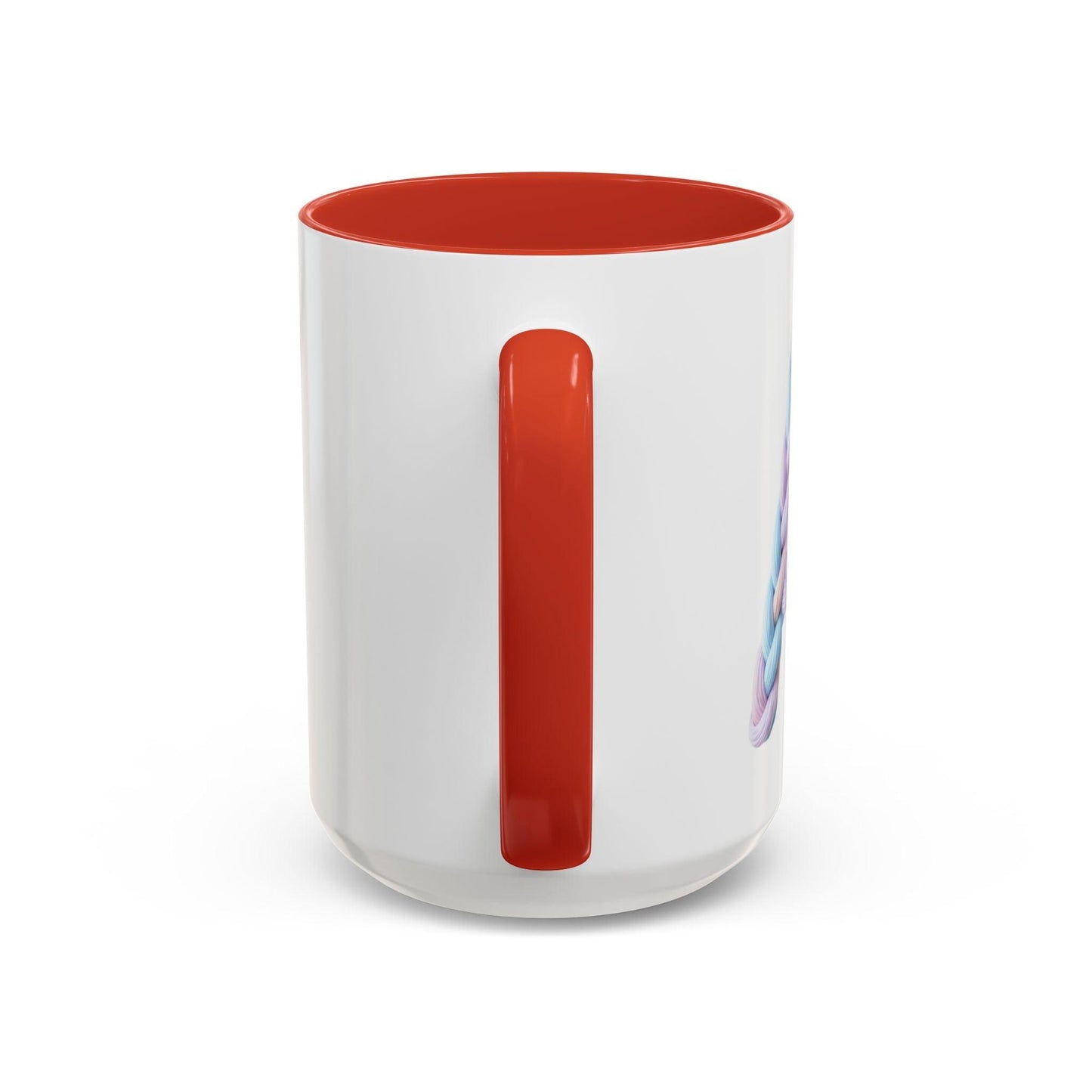 Minimalist Embroidery Typography Accent Coffee Mug | Pastel Thread Design