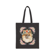 Geeky Goddess Pomeranian Cotton Canvas Tote Bag