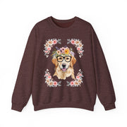 Geeky Goddess Golden Retriever Unisex Crewneck Sweatshirt