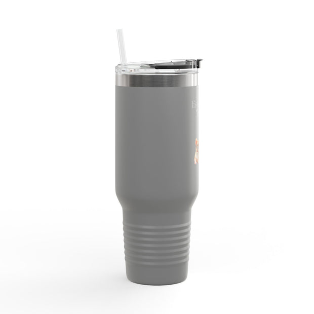'Espawresso Yourself' French Bulldog Insulated Travel Mug, 40oz