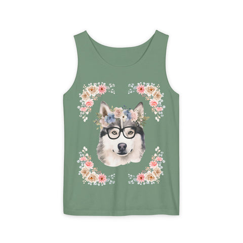 Geeky Goddess Siberian Husky Unisex Tank Top