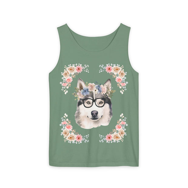 Geeky Goddess Siberian Husky Unisex Tank Top