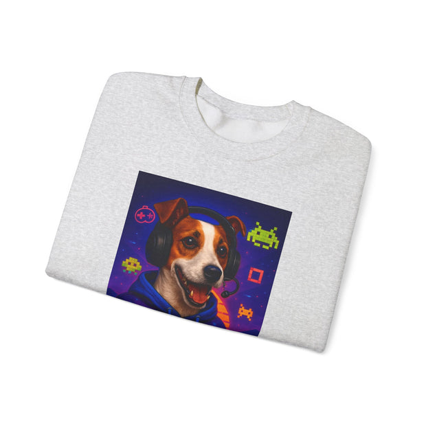 Gaming Jack Russell Controller sweatshirt | Retro Arcade Gamer Puppy Graphic