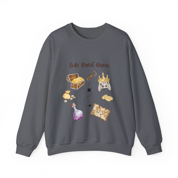 'Side Quest Queen' Unisex Crewneck Sweatshirt
