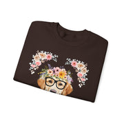 Geeky Goddess Golden Retriever Unisex Crewneck Sweatshirt