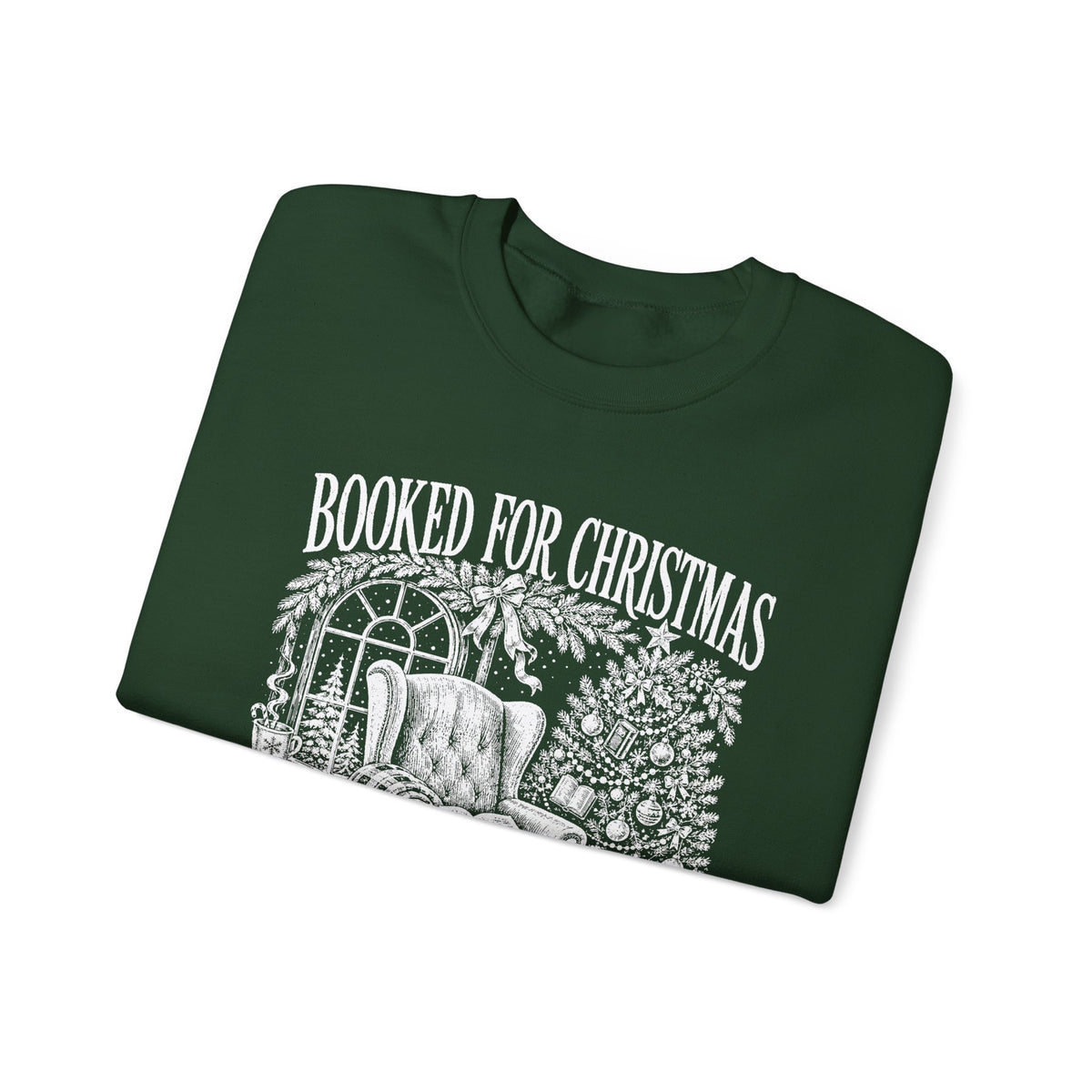 Booked for Christmas Sweatshirt, Book Lover Christmas Crewneck, Cozy Reader Sweater, Bookish Holiday Shirt, BookTok Christmas Gift