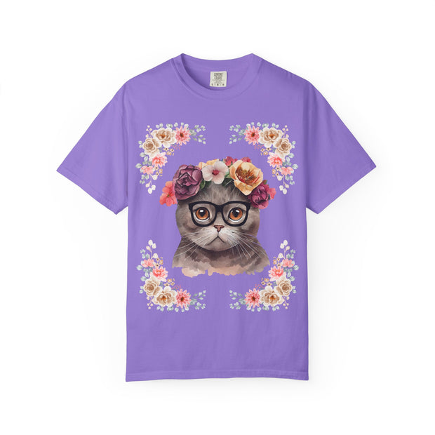 Geeky Goddess Dark Gray Cat Unisex T-Shirt