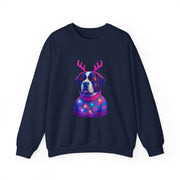 Saint Bernard with Reindeer Antlers sweatshirt | Holiday Dog Sweater Design