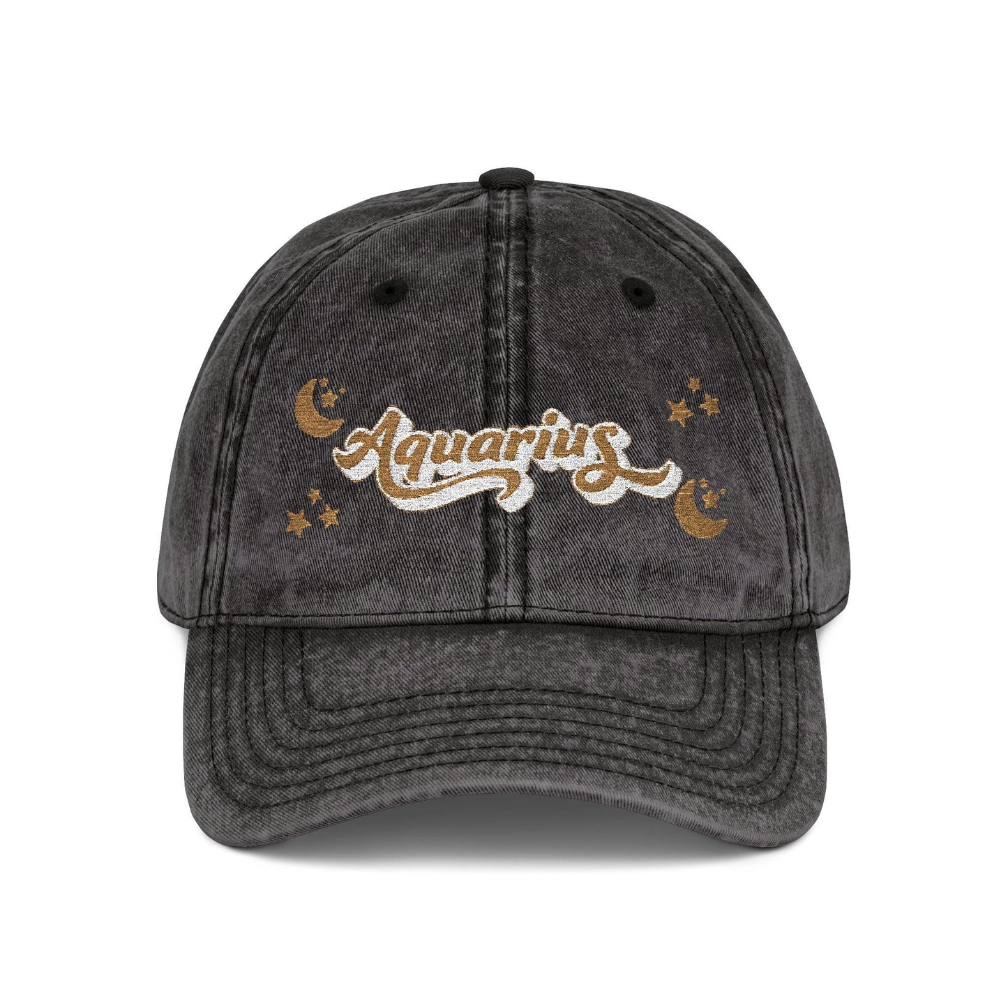 'Aquarius' Vintage Embroidered Cap