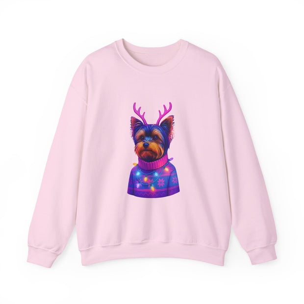 Festive Dog Sweatshirt, Cozy Unisex Crewneck, Pet Lover Gift, Holiday Apparel, Cute Dog Design