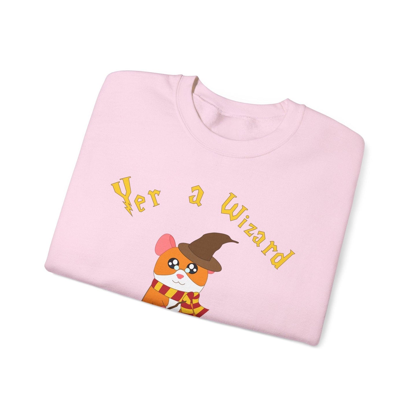 Hammy Wizard Illustration Sweatshirt | Cute Hamster Wizard Crewneck