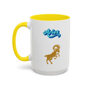 'Aries' Zodiac Accent Coffee Mug