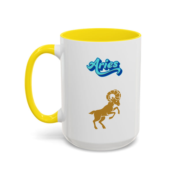 'Aries' Zodiac Accent Coffee Mug