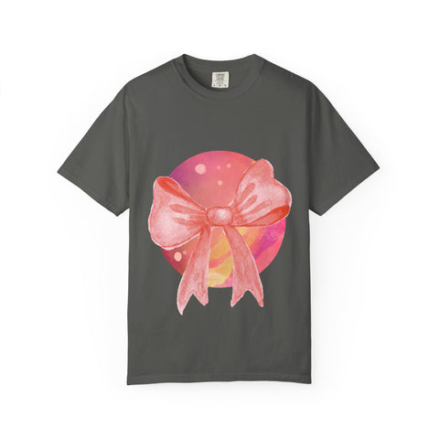 Pink/Yellow Planet Wrapped In Bow Unisex T-Shirt