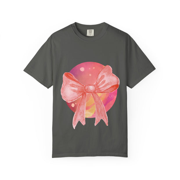 Pink/Yellow Planet Wrapped In Bow Unisex T-Shirt