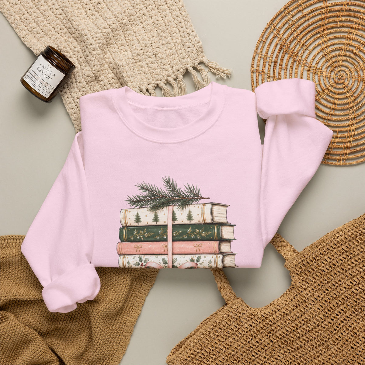 Bookish Christmas Sweatshirt, Christmas Book Lover Crewneck, Cozy Reader Sweater, BookTok Holiday Shirt, Reader Christmas Gift