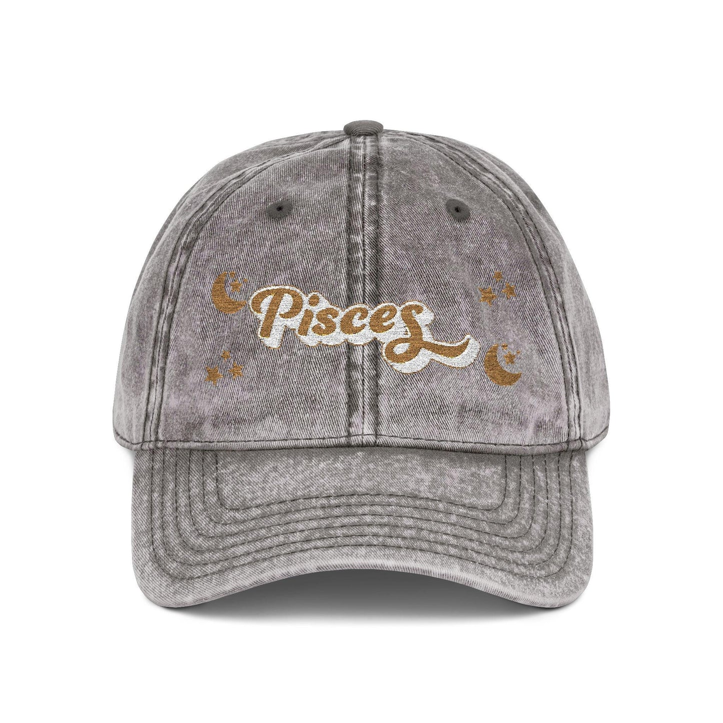 'Pisces' Vintage Embroidered Cap