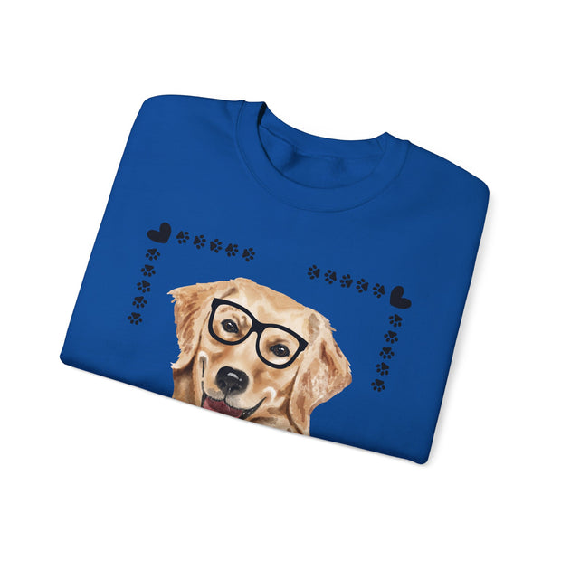 Geeky Good Golden Retriever Unisex Crewneck Sweatshirt
