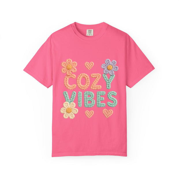 Cozy Vibes T-shirt - Unisex Garment-Dyed