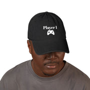 'Player 1' Denim Embroidered Cap