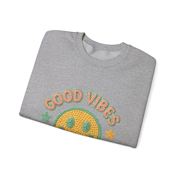 Good Vibes Crewneck Sweatshirt, Cozy Unisex Sweatshirt, Happy Apparel Gift, Positive Energy Fashion, Comfortable Casual Wear, Trendy [...]