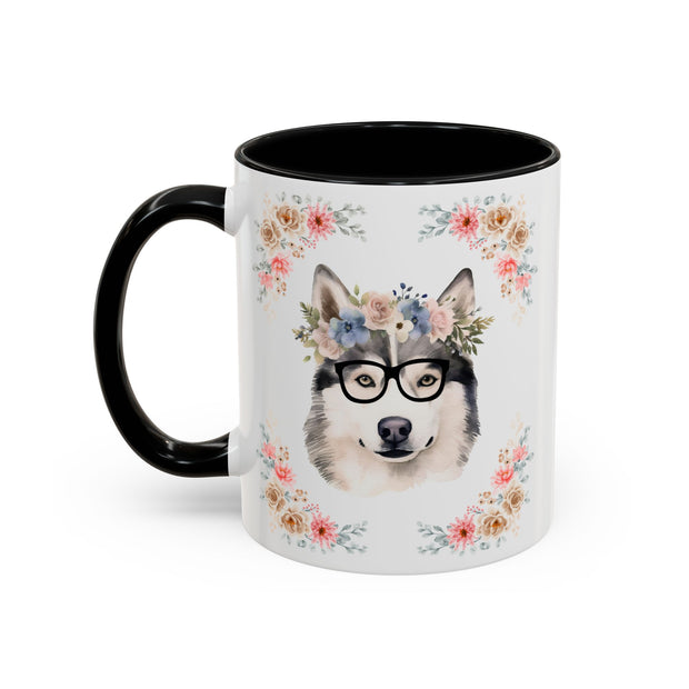 Geeky Goddess Siberian Husky Accent Coffee Mug