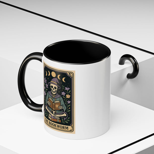 'The Bookworm' Tarot Card Accent Coffee Mug